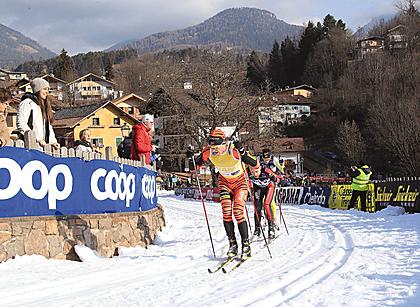 TOP XC SKIERS POINT AT MARCIALONGA